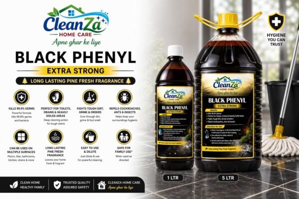 Black Phenyl Floor Cleaner – Strong Disinfection